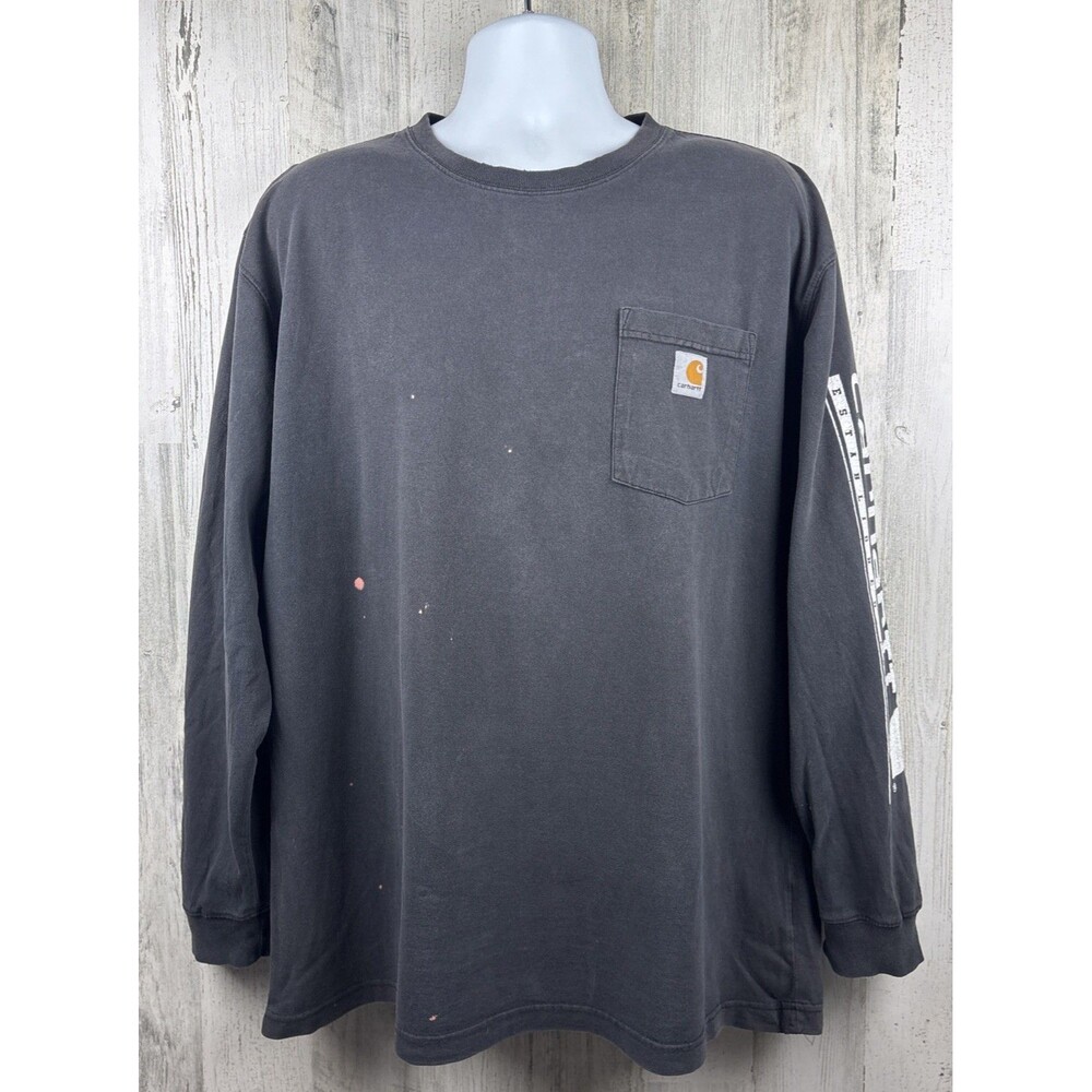 Vintage Carhartt Distressed Workwear Pocket T-Shirt Large (24”x30”)
